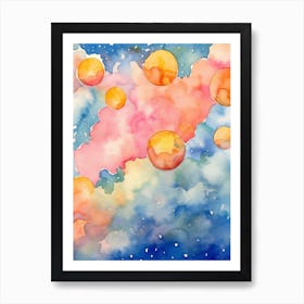 Watercolour Space Celestial 5 Art Print