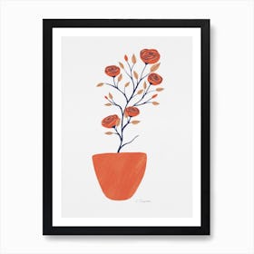 Potted Camellias Art Print