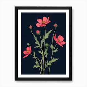 Pink Cosmos 2 Art Print