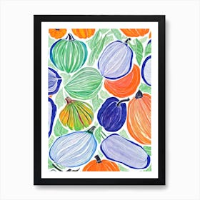 Kabocha Squash Marker vegetable Art Print