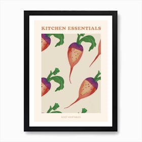 Root Vegetables Pattern Poster 1 Art Print