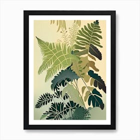 American Maidenhair Fern Rousseau Inspired Art Print