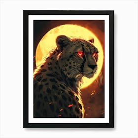 Cheetah Wallpaper Art Print