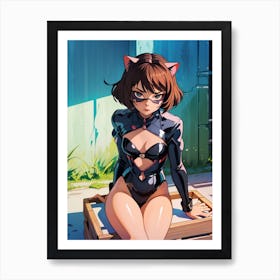 Catwomam relaxed Art Print