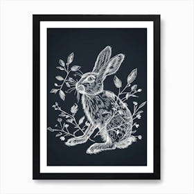 Belgian Hare Minimalist Illustration 1 Art Print