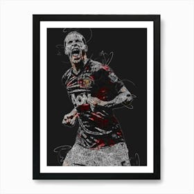 Rio Ferdinand 4 Art Print