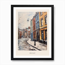 Vintage Winter Painting Poster Belfast Northern Ireland 2 Art Print