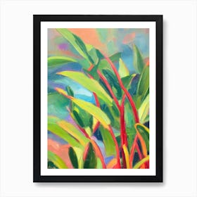 Rubber Plant 2 Impressionist Painting Art Print