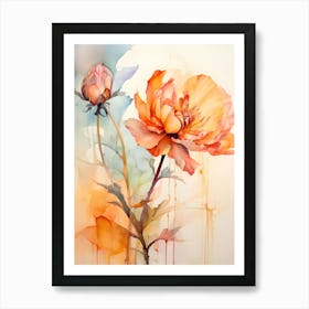 Watercolor Flowers 47 Art Print