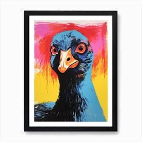 Andy Warhol Style Bird Coot 1 Art Print