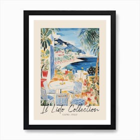 Capri   Italy Il Lido Collection Beach Club Poster 3 Art Print