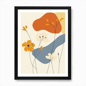 Abstract Flowers 83 Art Print