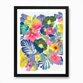 Cypress Modern Colourful Flower Art Print