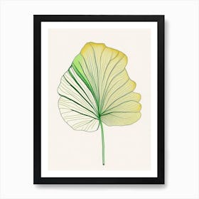 Ginkgo Leaf Warm Tones 7 Art Print