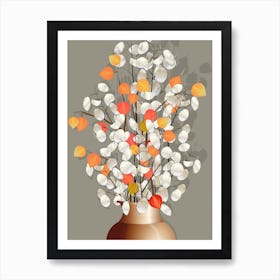 Autumn Leaves In A Vase Art Print