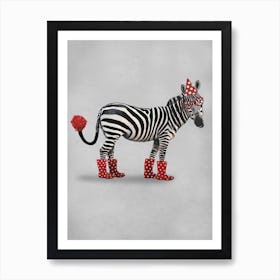 Party Zebra Art Print