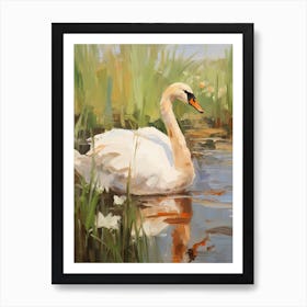 Bird Painting Swan 4 Art Print