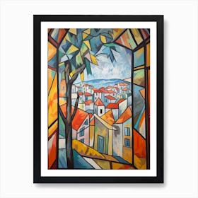 Window View Havana Of In The Style Of Cubism 2 Art Print