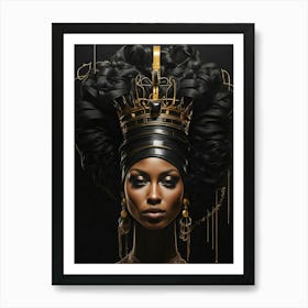 African Woman With Crown Art Print