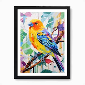 Colourful Bird Painting American Goldfinch 1 Art Print