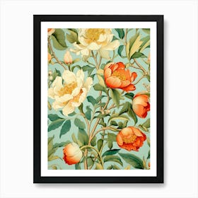 Peonies Wallpaper 1 Art Print