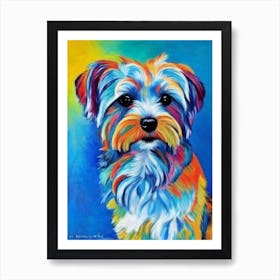 Yorkshire Terrier Fauvist Style Dog Art Print