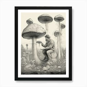 Mushroom Man Art Print