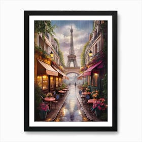 Paris In The Rain Art Print