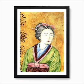 Japanese Woman Art Print