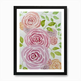 Roses Watercolor Painting Art Print