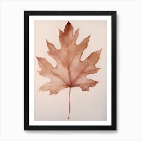 A Leaf In Watercolour, Autumn 2 Art Print