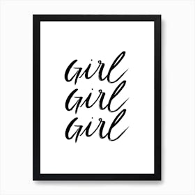 Girl Girl Girl Art Print