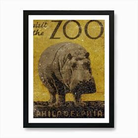 Vintage Travel Poster ― Visit The Zoo Philadelphia Art Print