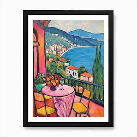 Lake Como Italy 5 Fauvist Painting Art Print