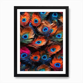 Peacock Feathers Art Print 3 Art Print