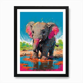 Elephant Canvas Print Art Print