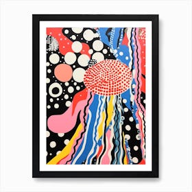 Polka Dot Pop Art Jelly Fish 2 Art Print