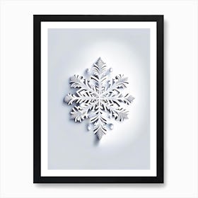 Cold, Snowflakes, Marker Art 1 Art Print