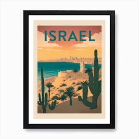 Israel Poster im Vintage-Stil für Wohnzimmer