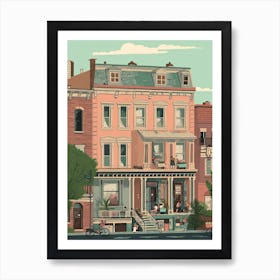 Philadelphia United States Travel Illustration 4 Art Print