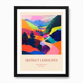 Colourful Abstract Sequoia National Park Usa 6 Poster Art Print