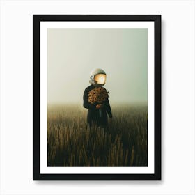 Astronaut In A Field Art Print