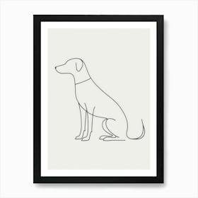 Line Drawing Of A Dog Art Print