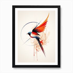 Bird Minimalist Abstract 2 Art Print