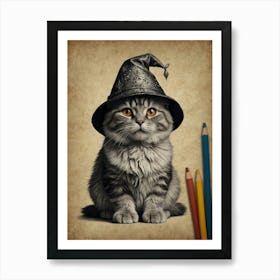 Cat In A Hat 2 Art Print