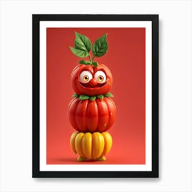 Funny Tomato 5 Art Print