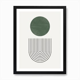 Green Moon Art Print