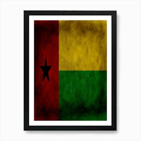 Guinea Bissau Flag Texture Art Print