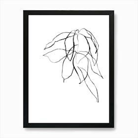 Branch with leaves Art Print Art Print