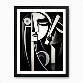Unity Abstract Black And White 1 Art Print